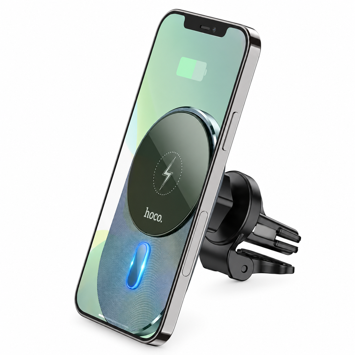 Hoco CA91 Magnetic Wireless Charging Car Holder 15W (Grey)