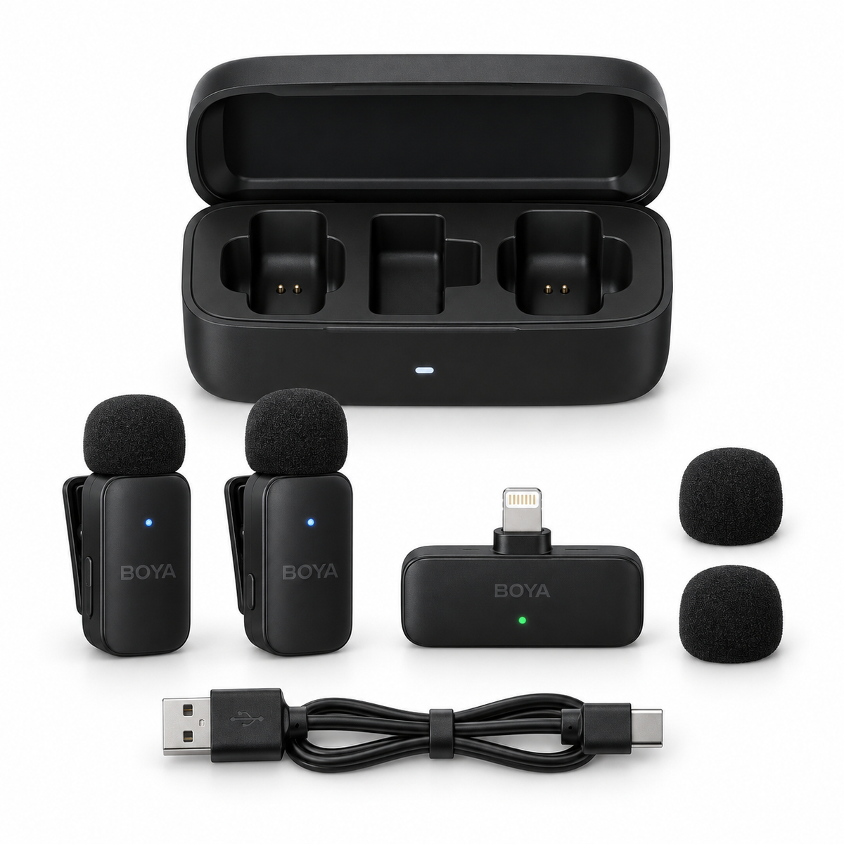 BOYA BY-V3 wireless microphone kit for Lightning devices in black
