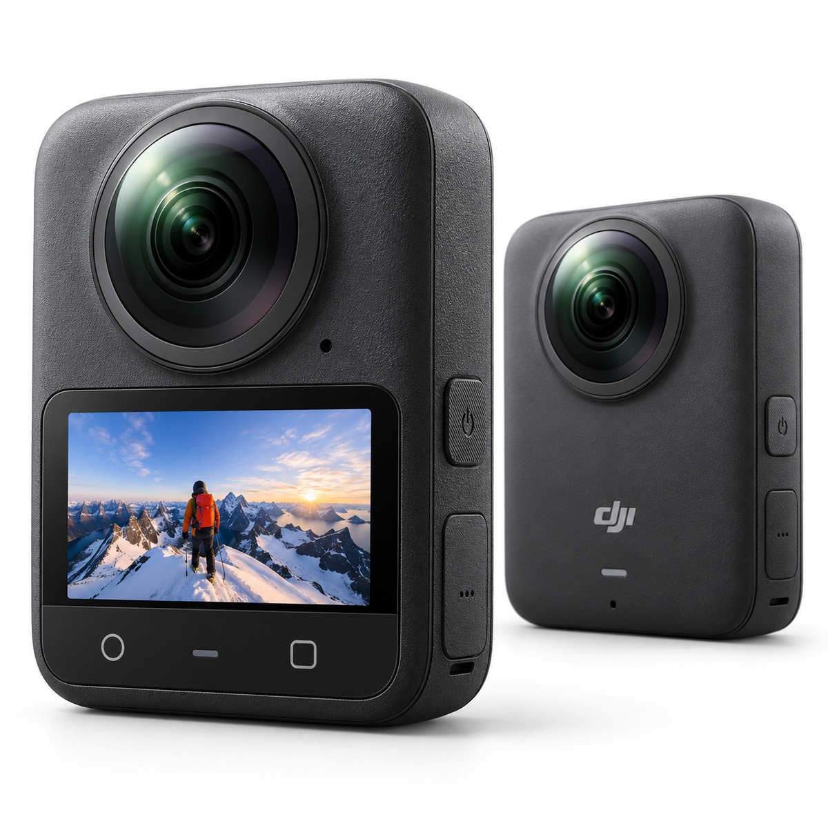 DJI Osmo 360 — front and rear studio views