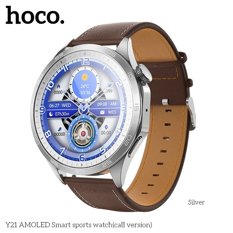 Hoco Y21 Smart Watch – AMOLED Display & Bluetooth Calling