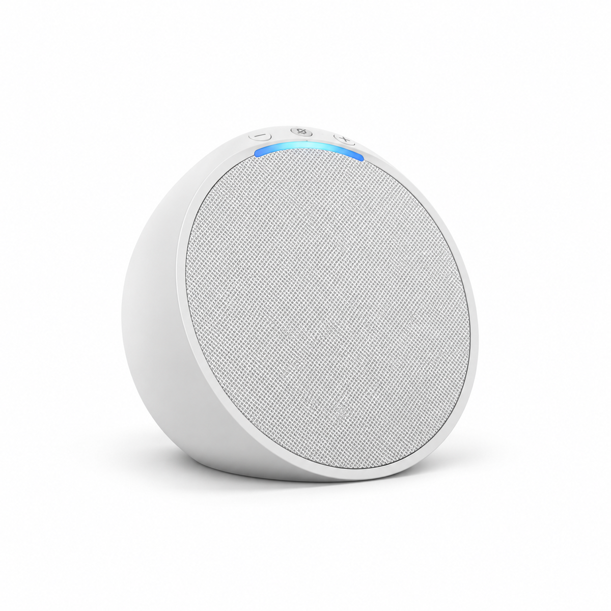 Amazon Echo Pop smart speaker in Glacier White