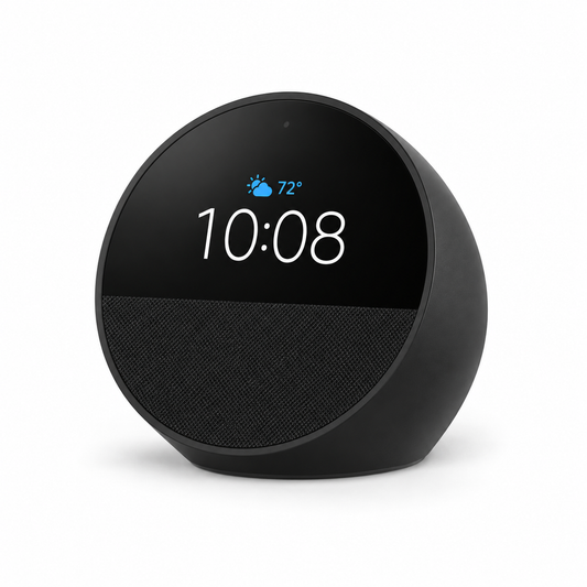 Amazon Echo Spot smart alarm clock in Black