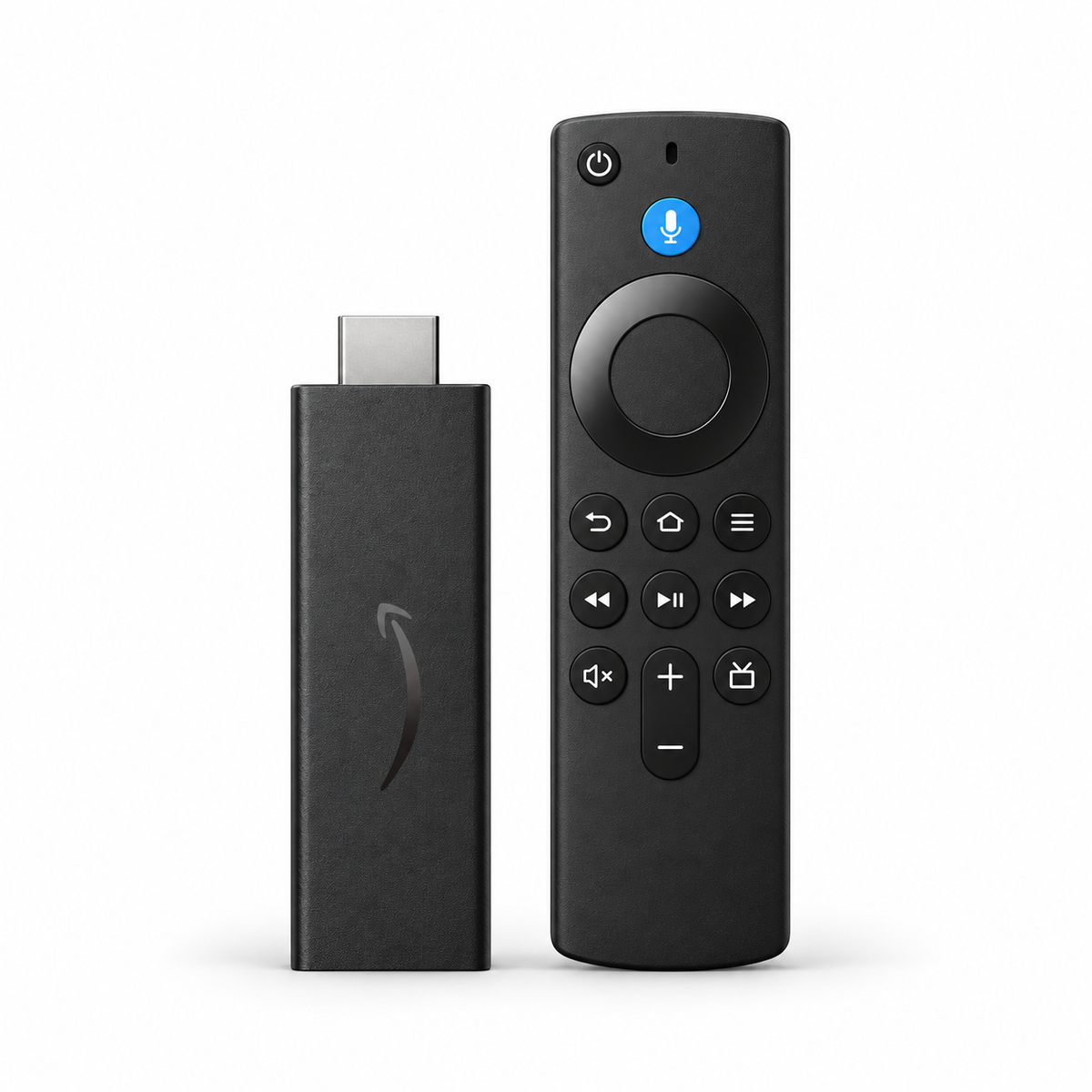 Amazon Fire TV Stick HD 8GB Wi-Fi 5 with Alexa Voice Remote — white studio product image