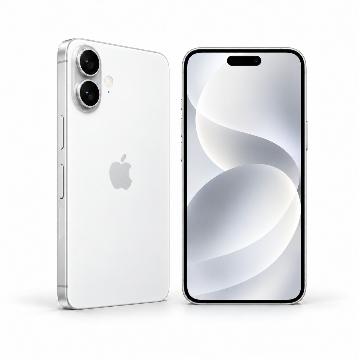 Apple iPhone 17 256GB — New White — front and rear studio views