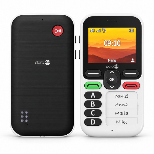 Doro Leva X10 — New White/Black — front and rear studio views