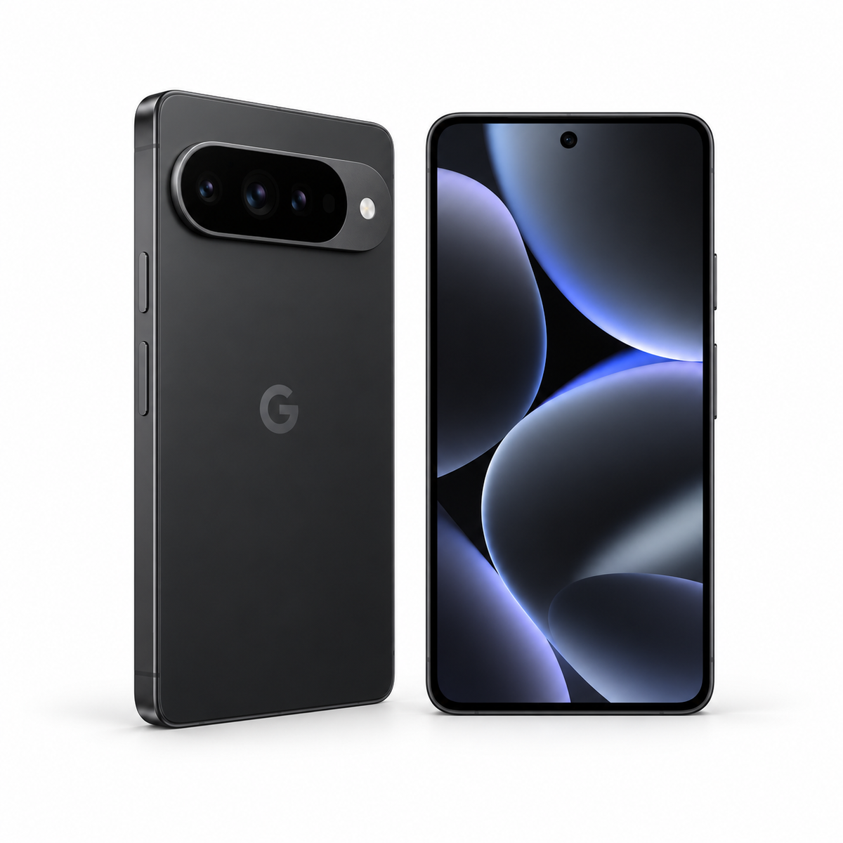 Google Pixel 10 5G 128GB — New Obsidian — front and rear studio views