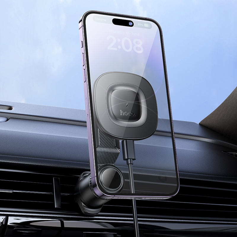 HOCO HW30 Crown magnetic wireless charging car holder air outlet