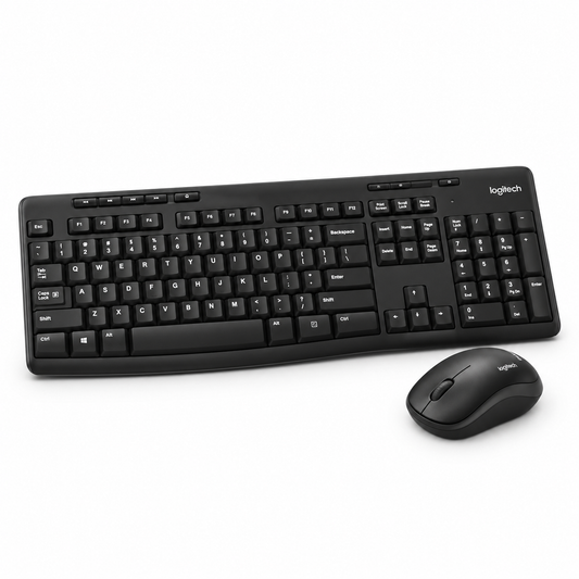 Logitech MK270 wireless keyboard and mouse combo in black