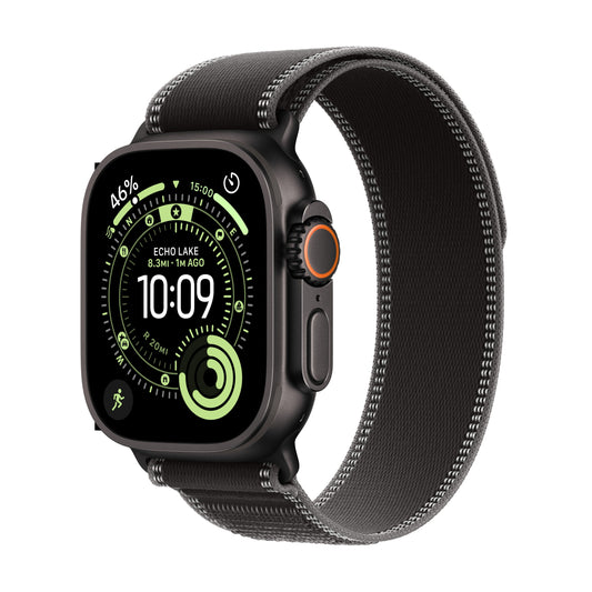 Apple Watch Ultra 3 GPS + Cellular 49mm – Black Titanium, Charcoal Trail Loop M/L