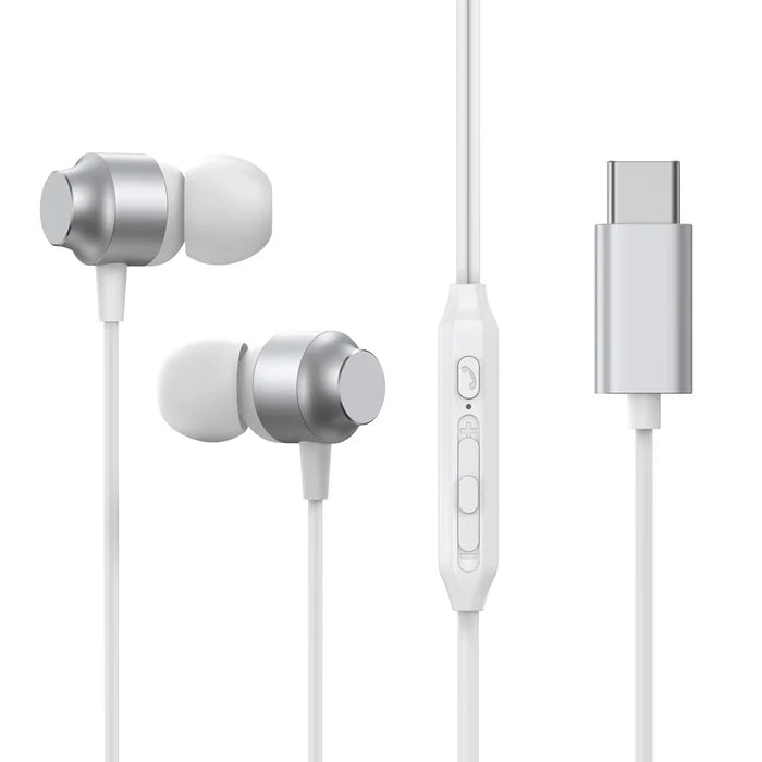Joyroom JR-EC06 USB-C Wired Earphones – Silver