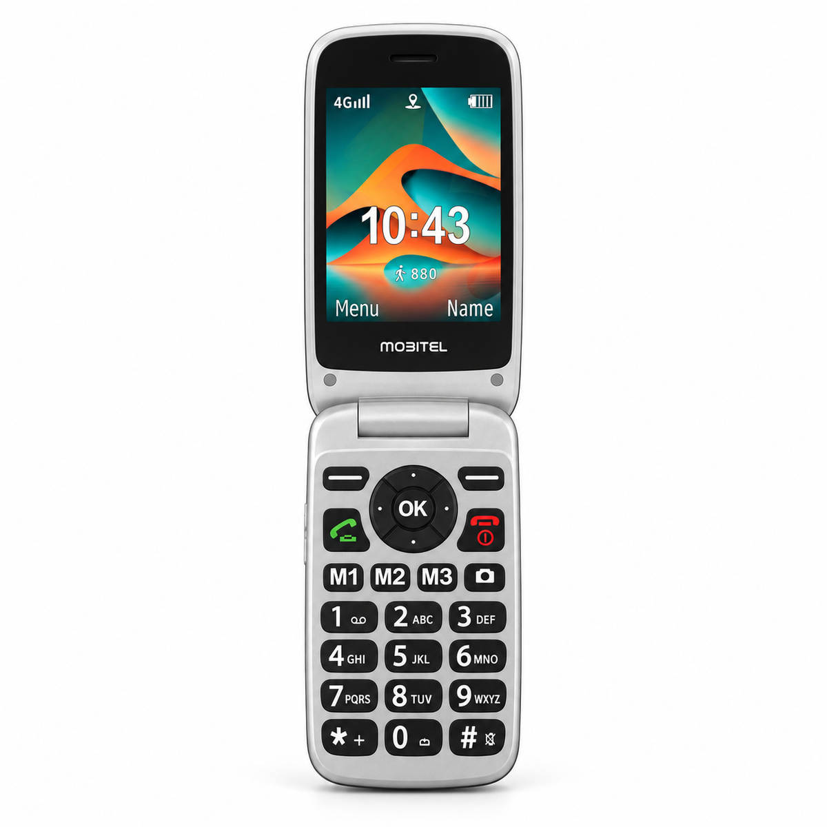 Mobitel 8010 black 4G flip mobile phone