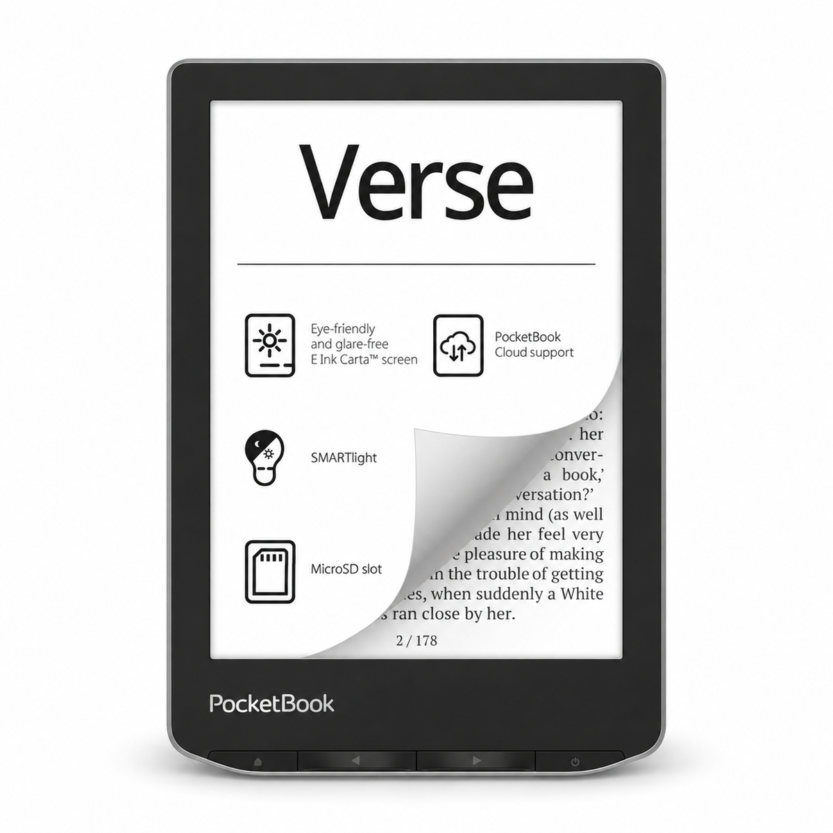 PocketBook Verse 8GB e-reader in Mist Grey