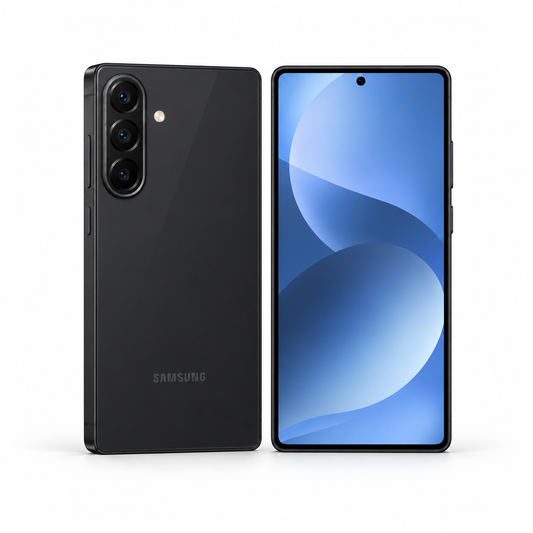 Samsung Galaxy A27 5G 256GB — New in Black, front and angled rear studio views