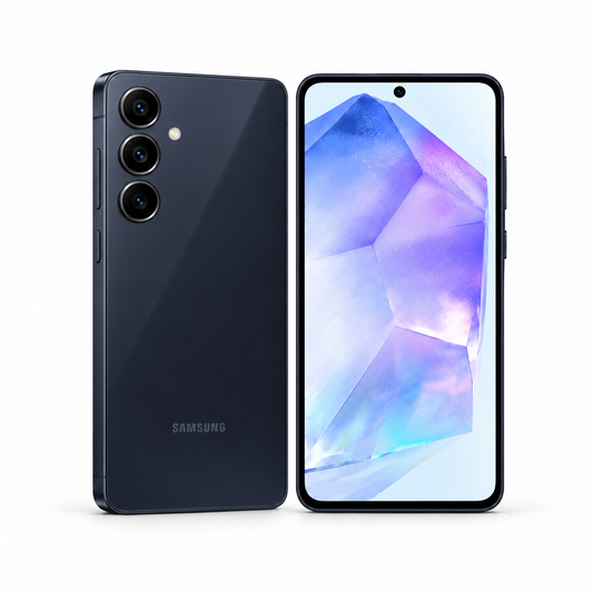 Samsung Galaxy A55 5G 128GB — New front and angled rear views