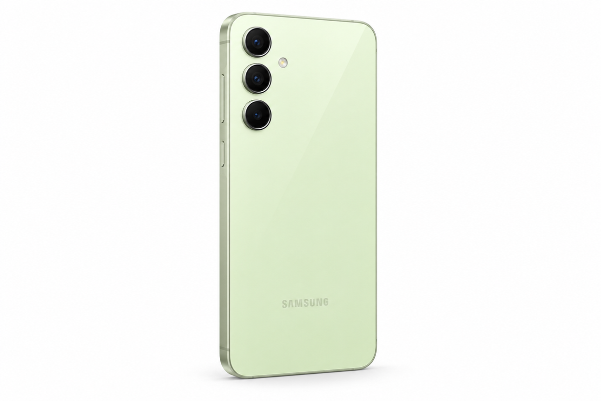 Samsung Galaxy A55 5G Green — illustrative studio render