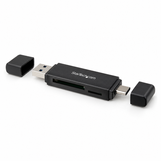StarTech SDMSDRWU3AC USB-C and USB-A SD microSD card reader