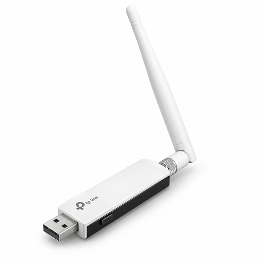 TP-Link TL-WN722N high gain wireless USB adapter in white
