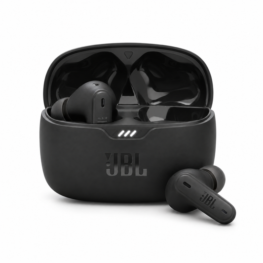 JBL Tune Beam 2 black earbuds