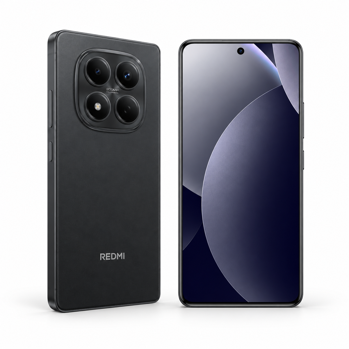 Xiaomi Redmi Note 15 Pro 256GB — New Black — front and rear studio views